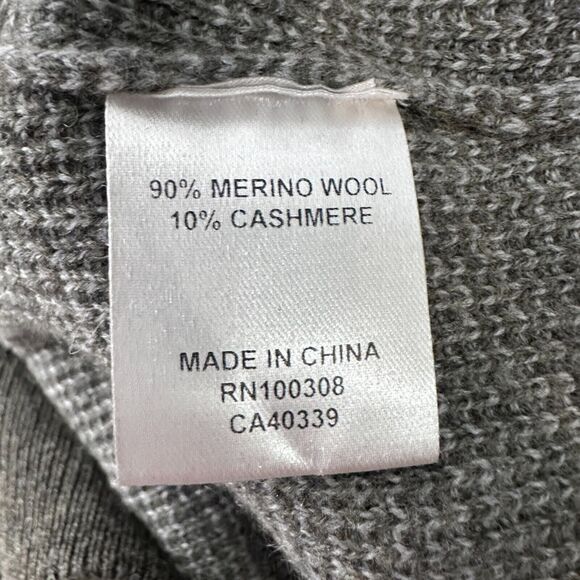 Peter Millar Sweater Mens XL Gray Taupe Waffle Knit Merino Cashmere 1/4 Zip READ - Picture 6 of 12